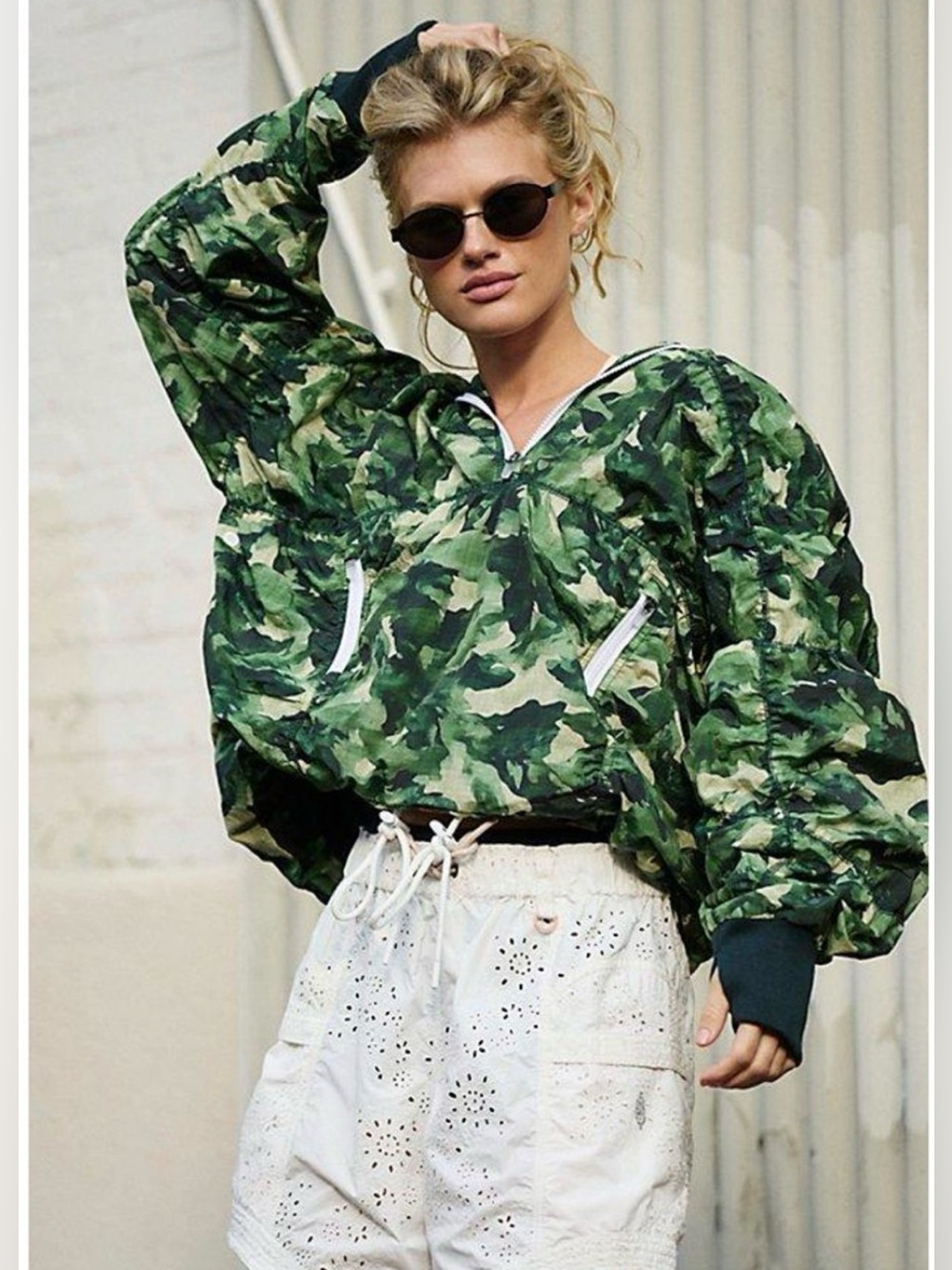 Free People movement happy camper printed pullover